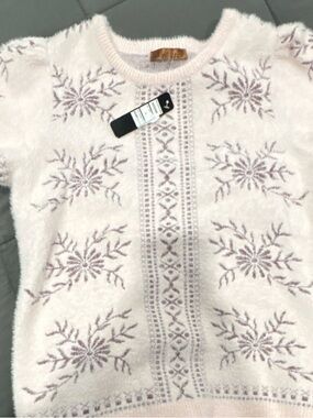 Cozy Blush Floral Crewneck Sweater